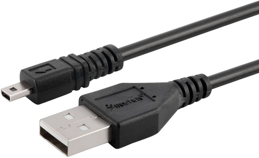 Black USB 2.0 A to 8-Pin Mini B Cable