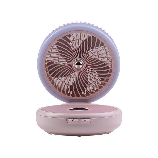 Wireless Microphone Speaker USB Fan With LED Light